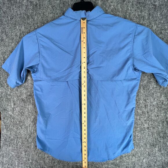 World Wide Sportsman Shirt Men‎ Large Blue Fishing Vented Short-Sleeve Button Up - Picture 9 of 11